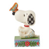 Peanuts - Traditions - Figurine The Perfect Landing (Snoopy with Butterfly on Nose)