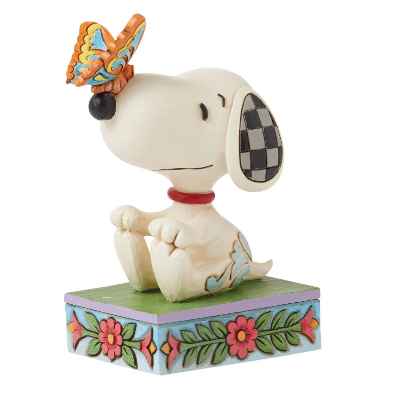 Peanuts - Traditions - Figurine The Perfect Landing (Snoopy with Butterfly on Nose)