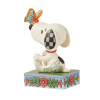 Peanuts - Traditions - Figurine The Perfect Landing (Snoopy with Butterfly on Nose)