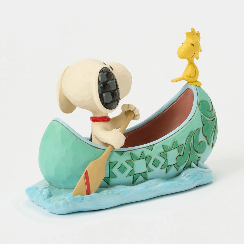 FIN 2025 : Peanuts - Traditions - Figurine Snoopy and Woodstock in a Canoe