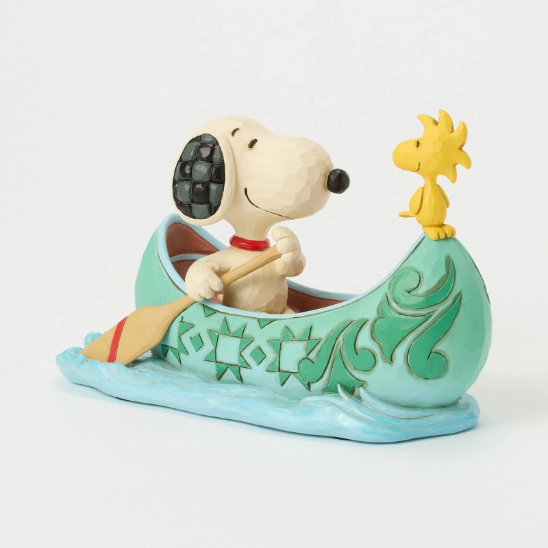 FIN 2025 : Peanuts - Traditions - Figurine Snoopy and Woodstock in a Canoe