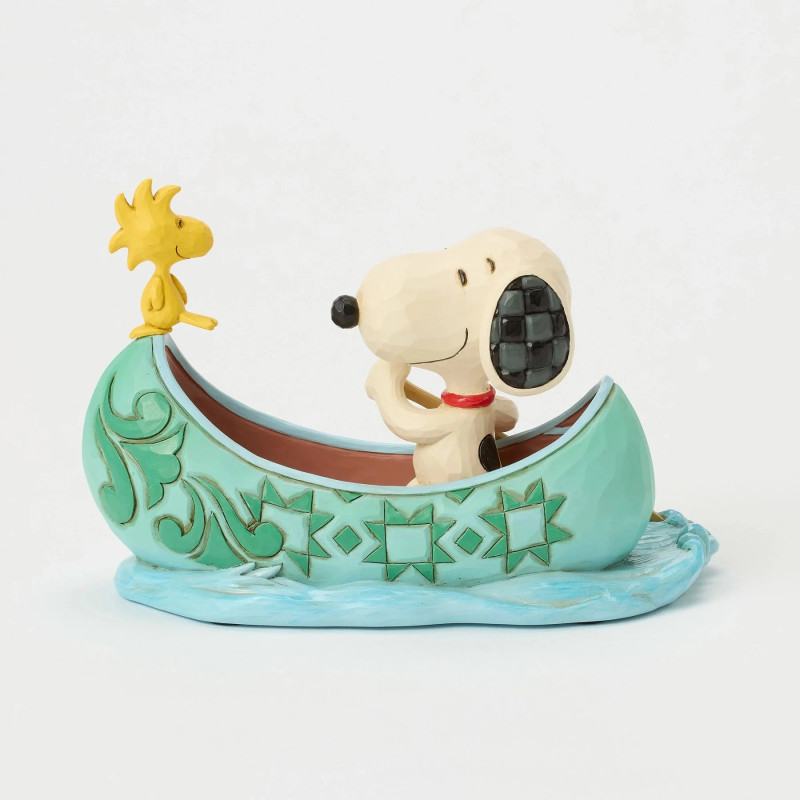 AVRIL 2026 : Peanuts - Traditions - Figurine Snoopy and Woodstock in a Canoe