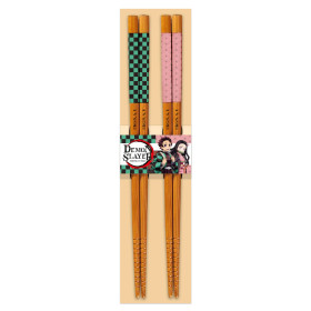 Demon Slayer (Kimetsu no Yaiba) - 2 paires de baguettes Tanjiro & Netsuko