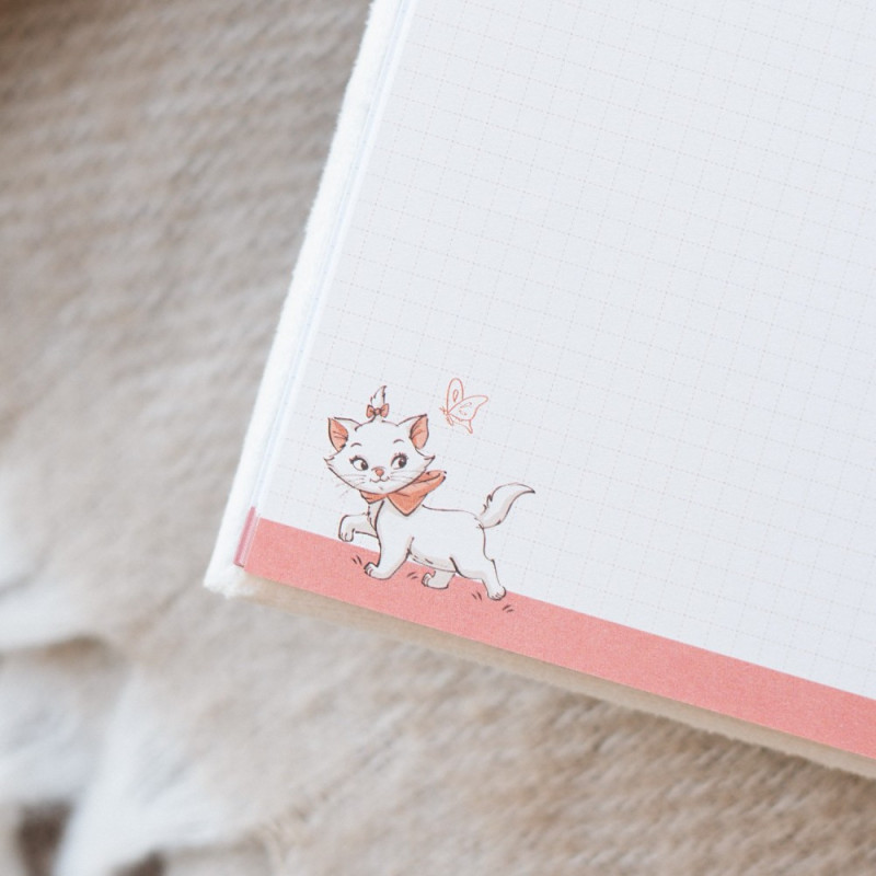 Disney : Les Aristochats - Carnet A5 couverture peluche Marie