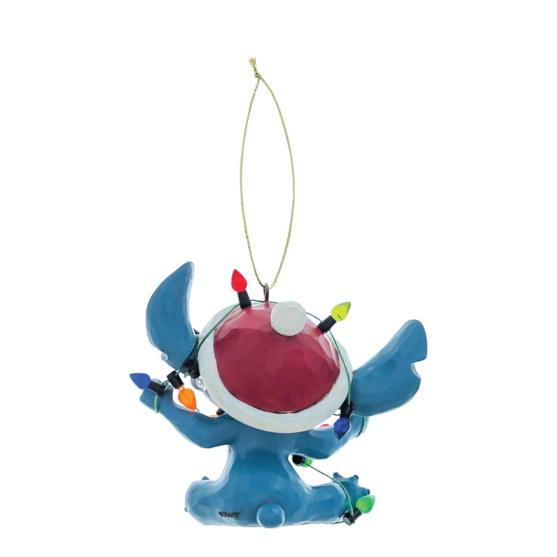 OCTOBRE 2025 : Disney : Lilo & Stitch - Traditions - Ornement figurine Stitch Wrapped in Christmas Lights