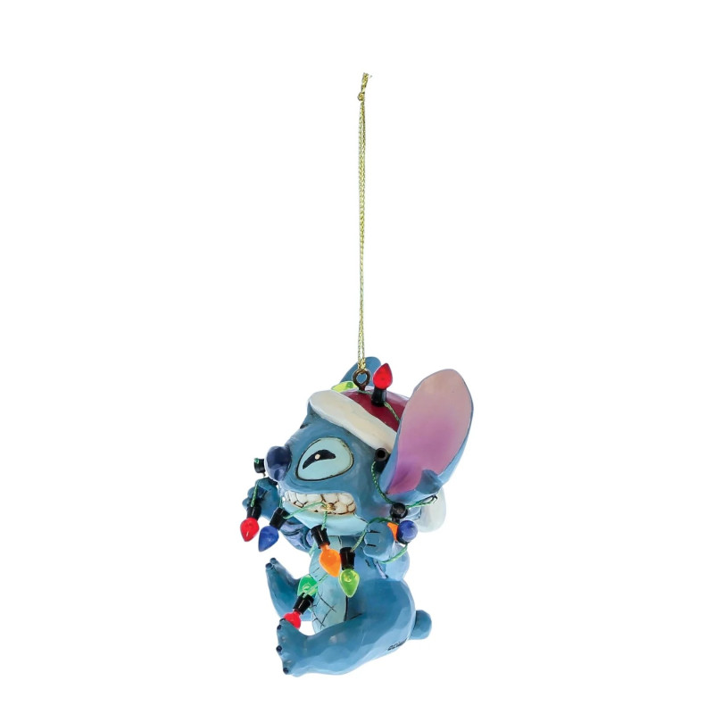 OCTOBRE 2025 : Disney : Lilo & Stitch - Traditions - Ornement figurine Stitch Wrapped in Christmas Lights
