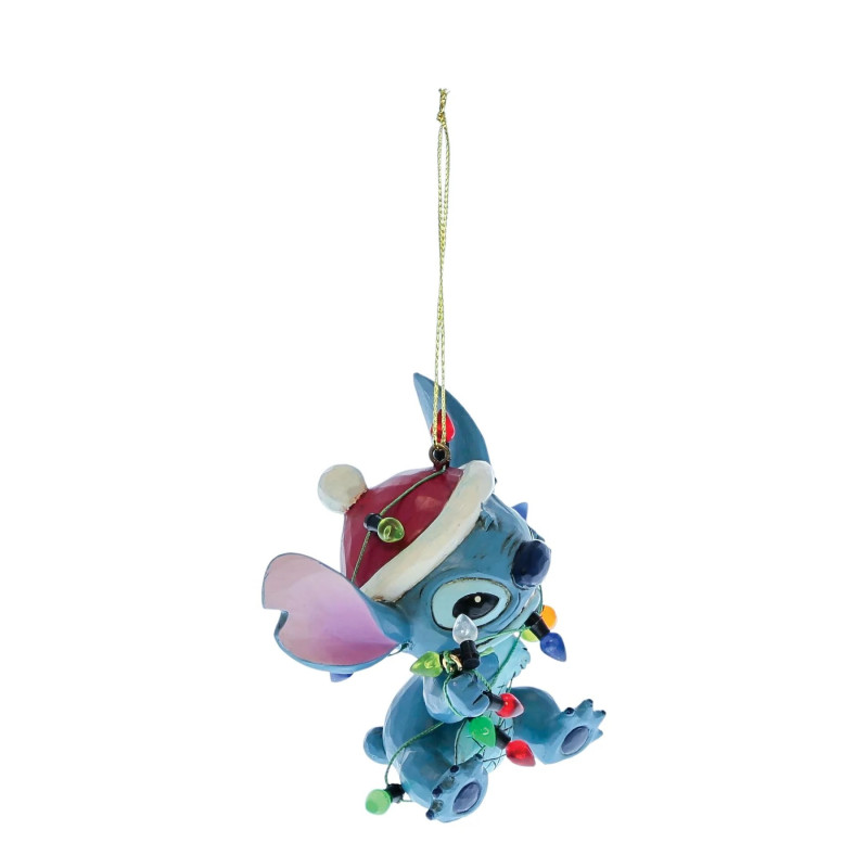OCTOBRE 2025 : Disney : Lilo & Stitch - Traditions - Ornement figurine Stitch Wrapped in Christmas Lights