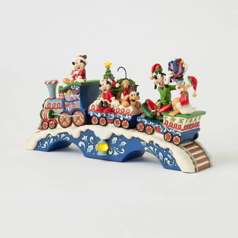 Disney - Traditions - Figurine Christmas Cheer on Track (Mickey & friends LED Musical Train)