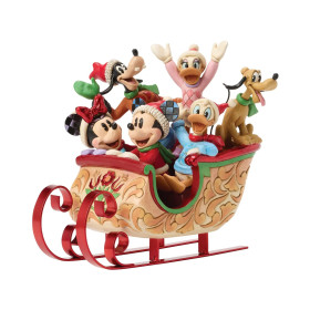 Disney - Traditions - Figurine A Sleigh Full of Joy (Mickey & Friends Sled)