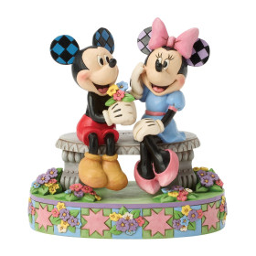 Disney - Traditions - Figurine A Blooming Romance (Mickey and Minnie Bench)