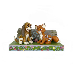 Disney : Rox & Rouky - Traditions - Figurine An Unlikely Friendship (Fox & Hound)
