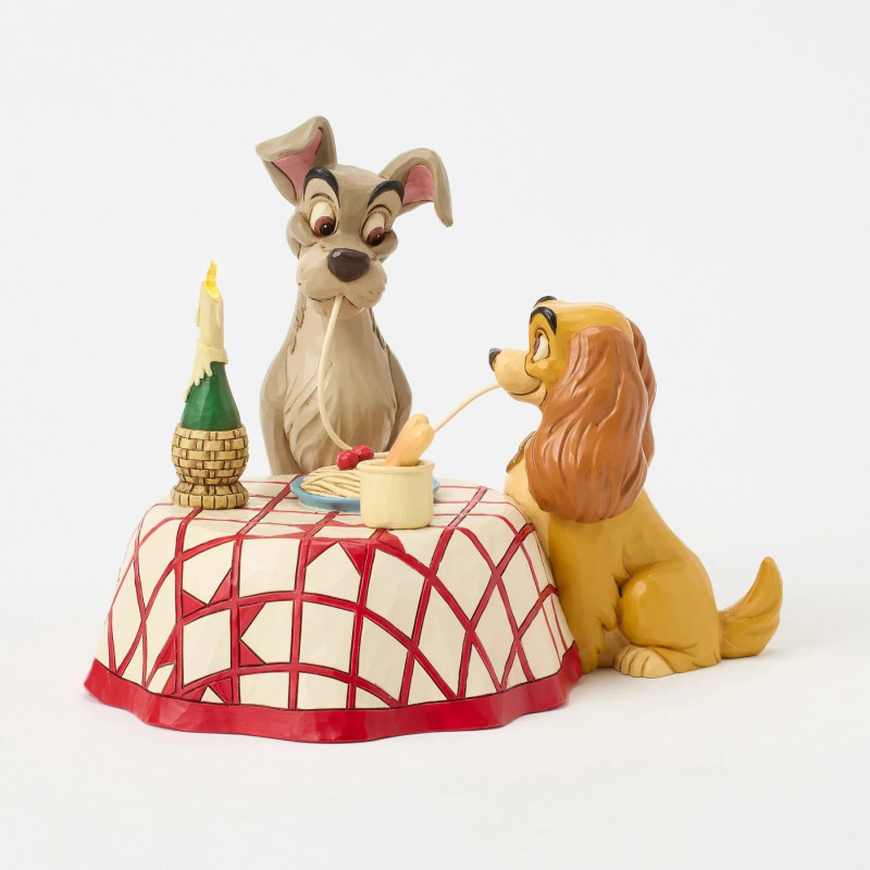 DÉCEMBRE 2025 : Disney : La Belle & le Clochard - Traditions - Figurine Dinner for Two (Lady & the Tramp Spaghetti)