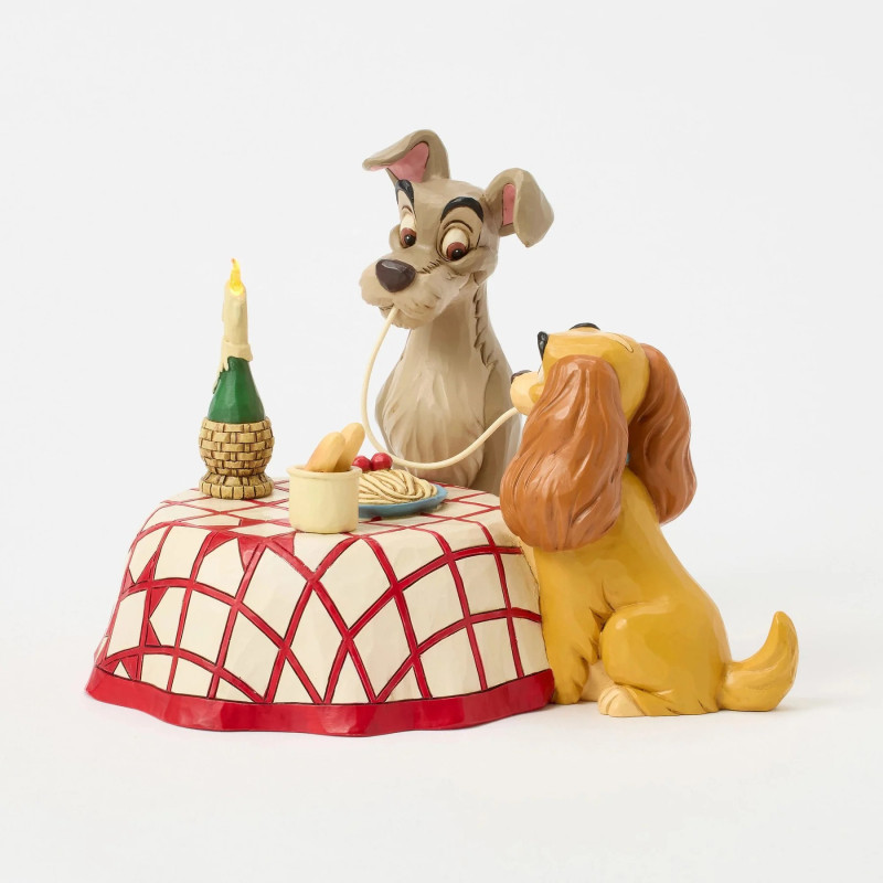 DÉCEMBRE 2025 : Disney : La Belle & le Clochard - Traditions - Figurine Dinner for Two (Lady & the Tramp Spaghetti)