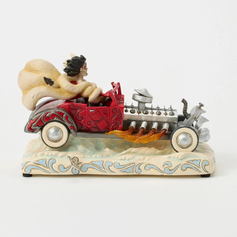 DÉCEMBRE 2025 : Disney : Les 101 Dalmatiens - Traditions - Figurine Driving De Vil-ishly (Cruella Musical Car)