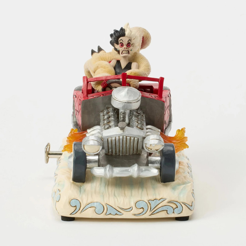 DÉCEMBRE 2025 : Disney : Les 101 Dalmatiens - Traditions - Figurine Driving De Vil-ishly (Cruella Musical Car)