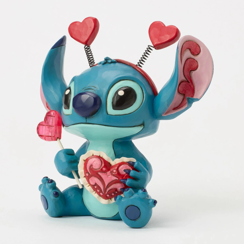 Figurine Stitch Valentine Sucker Pour L'amour – Disney Traditions