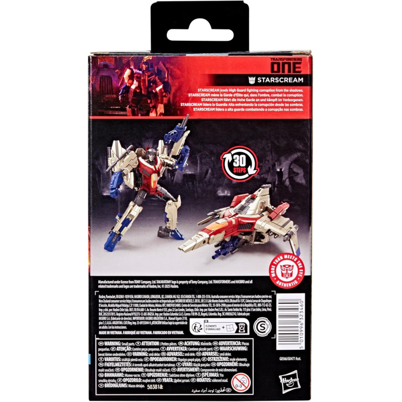 NOVEMBRE 2025 : Transformers One - Figurine Studio Series Deluxe Class Starscream 11 cm