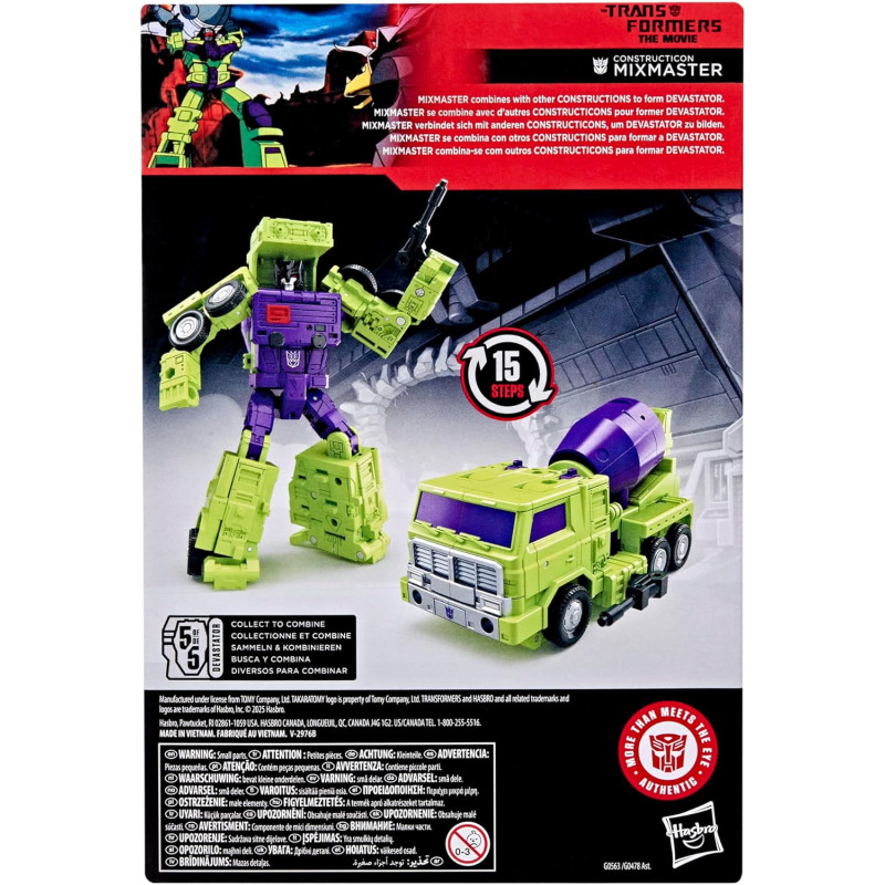 NOVEMBRE 2025 : The Transformers: The Movie - Figurine Studio Series Voyager Class Constructicon Mixmaster 16 cm
