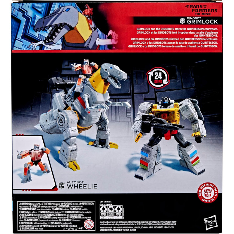 NOVEMBRE 2025 : The Transformers: The Movie - Figurine Studio Series Leader Class Dinobot Grimlock & Autobot Wheelie 22 cm