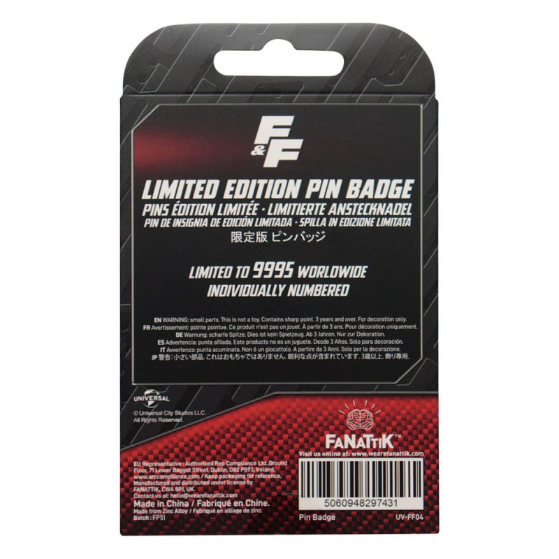 Pin’s Plaque Familia – Fast & Furious 9995 ex