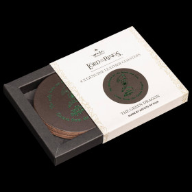 Lord of the Rings - Pack de 4 sous-verre en cuir Green Dragon