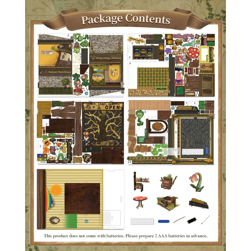 Book Nook - Maquette Kit DIY : Fantasy Plant Shop