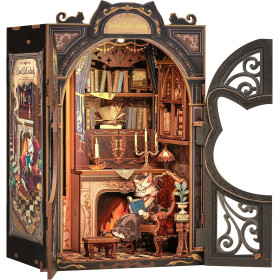 Book Nook - Maquette Kit DIY : Count Cat's Study