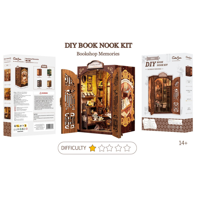 Book Nook - Maquette Kit DIY : Bookshop Memories