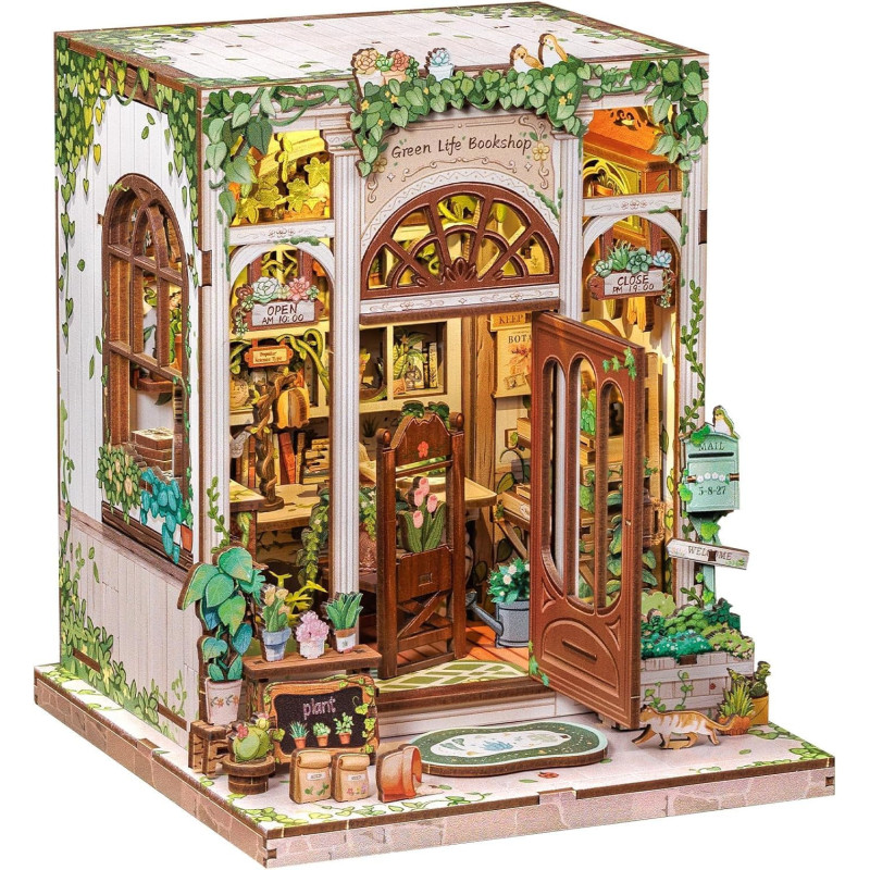 Book Nook - Maquette Kit DIY : Green Life Bookshop