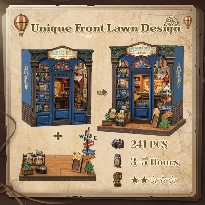 Book Nook - Maquette Kit DIY : Journey Trace Bookshop