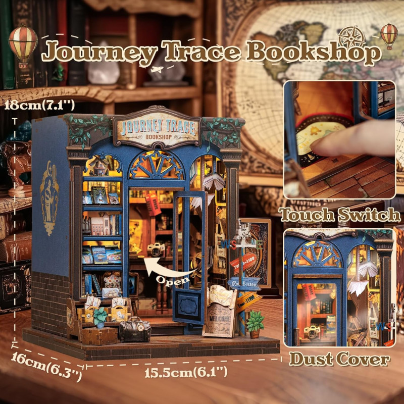Book Nook - Maquette Kit DIY : Journey Trace Bookshop