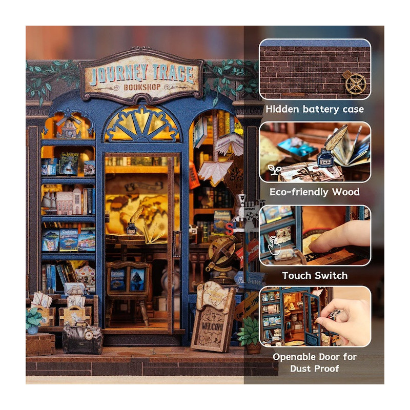 Book Nook - Maquette Kit DIY : Journey Trace Bookshop