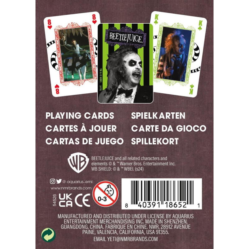 Jeu de Cartes Premium Beetlejuice – Aquarius Officiel