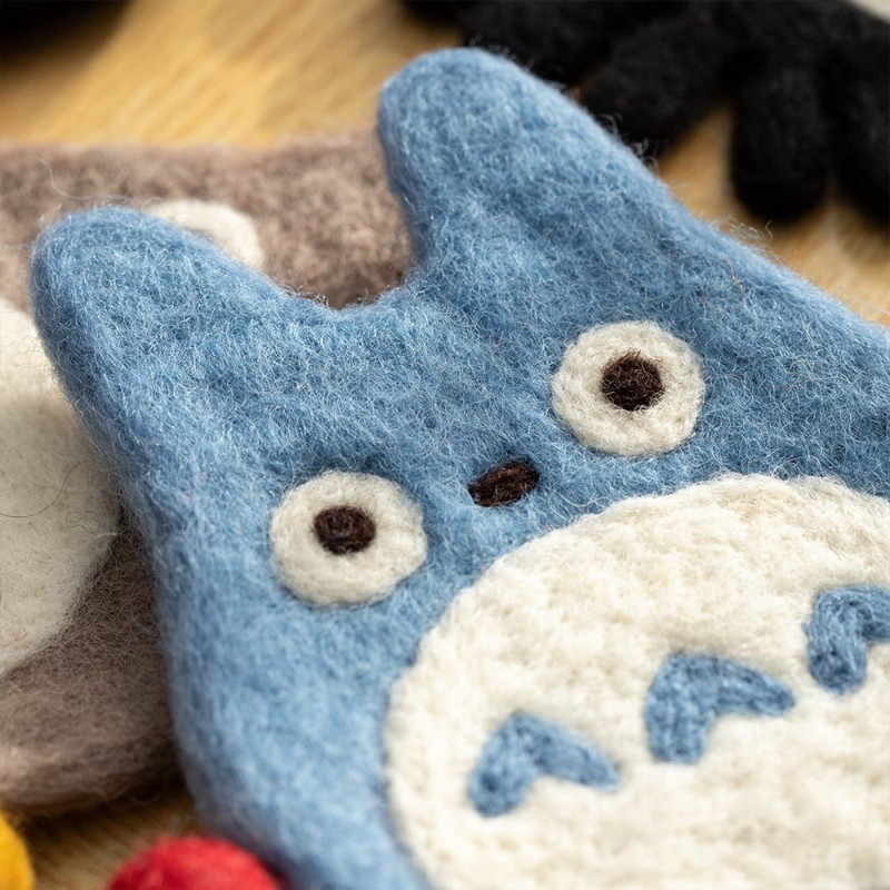 Mon Voisin Totoro - Sous-verre fait main en laine Totoro Bleu