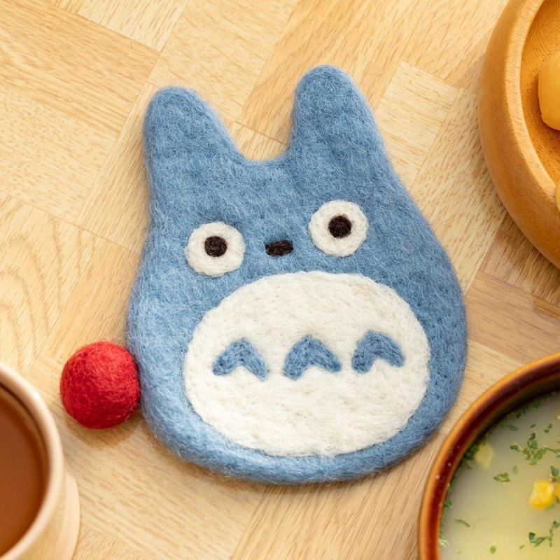 Mon Voisin Totoro - Sous-verre fait main en laine Totoro Bleu