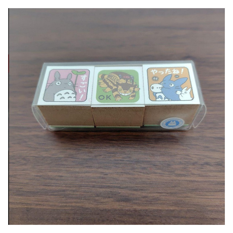 Mon Voisin Totoro - Tampons Cubes en Bois Totoro & Chatbus
