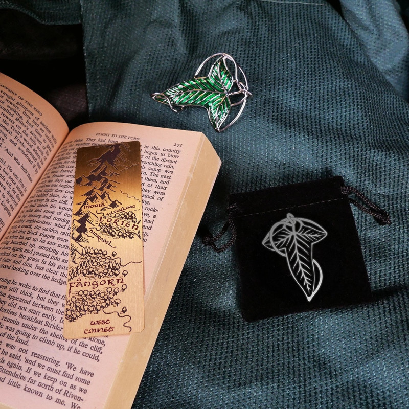 Lord of the Rings - Set Broche de la Lorien et marque page métal