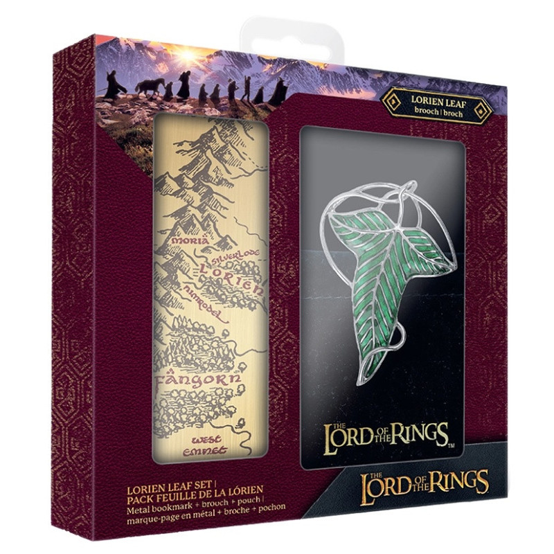 NOVEMBRE 2025 : Lord of the Rings - Set Broche de la Lorien et marque page métal