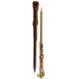 Harry Potter - Set 1 crayon papier baguette de Voldemort + 1 stylo baguette Harry