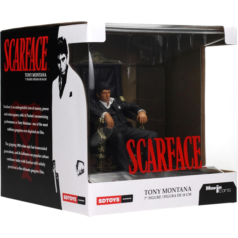 Figurine Scarface Tony Montana – packaging boîte fenêtre