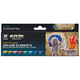Wizkids - Set de 8 pots de peinture Arcane Elements
