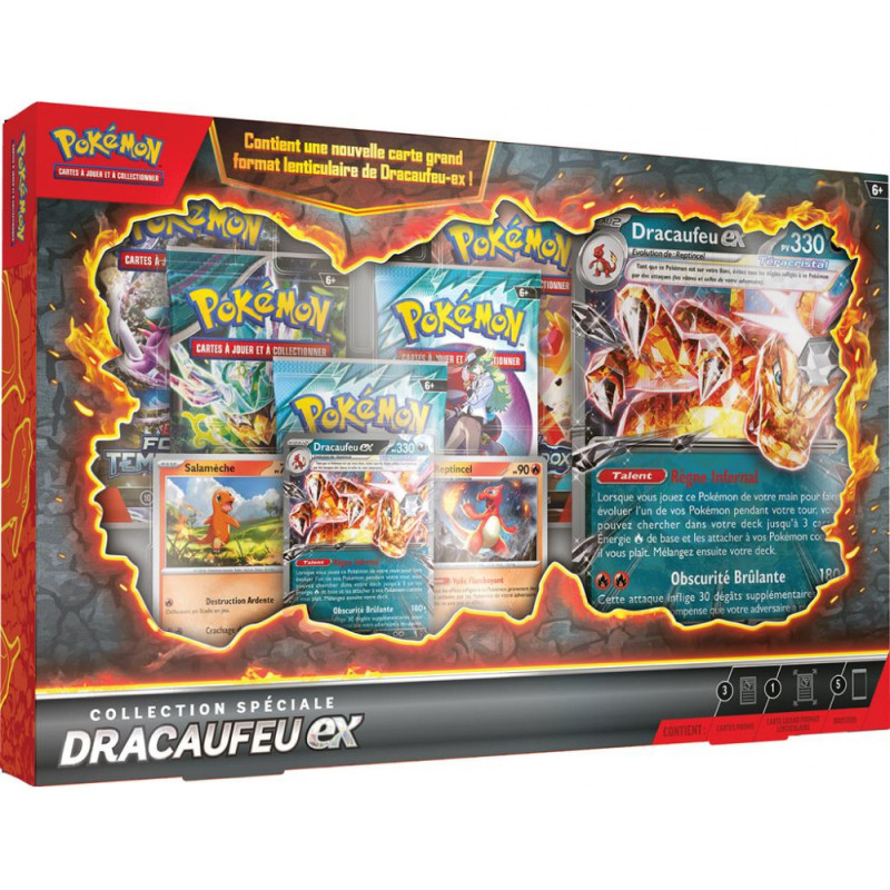 Pokemon - Coffret 5 Boosters - Collection Spéciale - Dracaufeu EX
