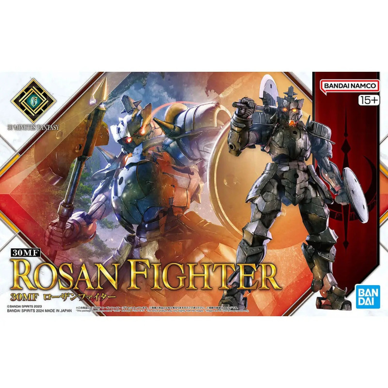 Kit Bandai Rosan Fighter 30MF monté en pose dynamique