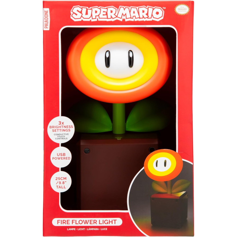 Lampe Super Mario Fire Flower – Décoration lumineuse officielle