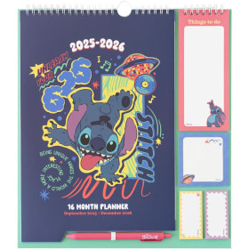 Planner 2025/2026 Disney Stitch 16 mois – Erik Officiel
