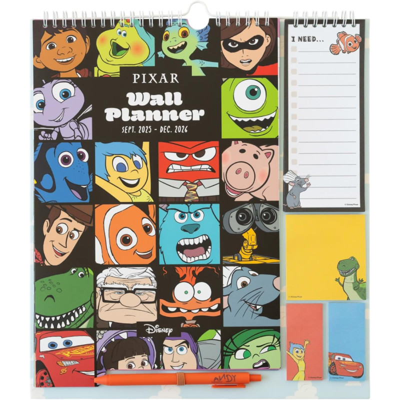 Planner Familial 2025/2026 Pixar 4 Personnes – Erik Officiel