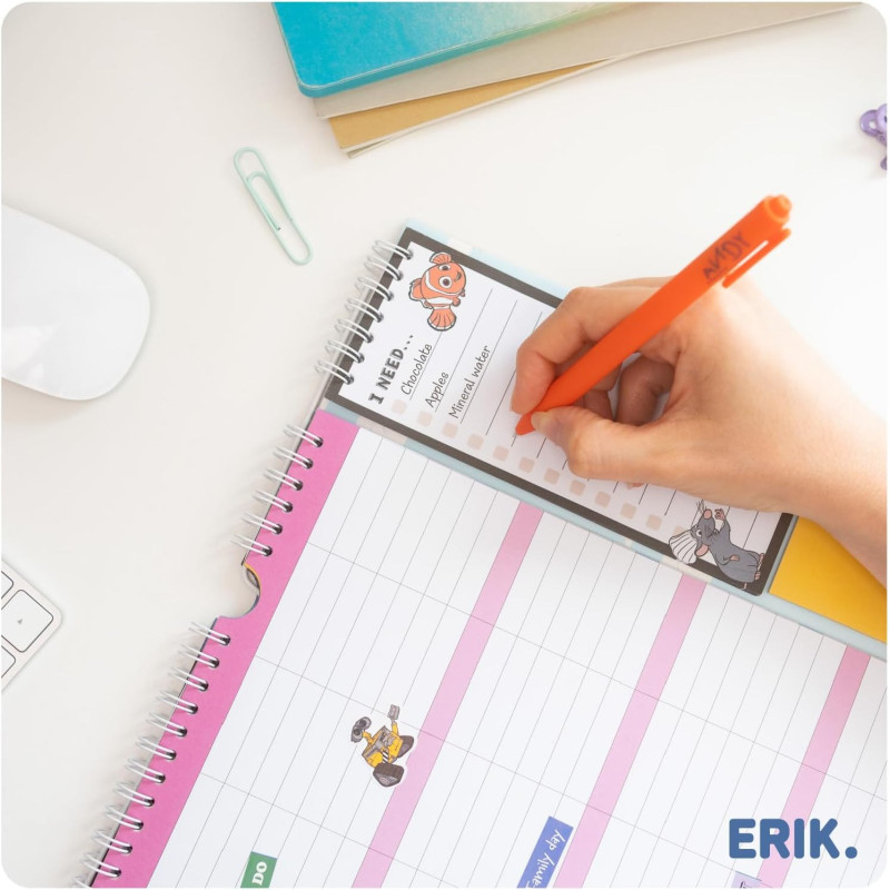 Planner Familial 2025/2026 Pixar 4 Personnes – Erik Officiel