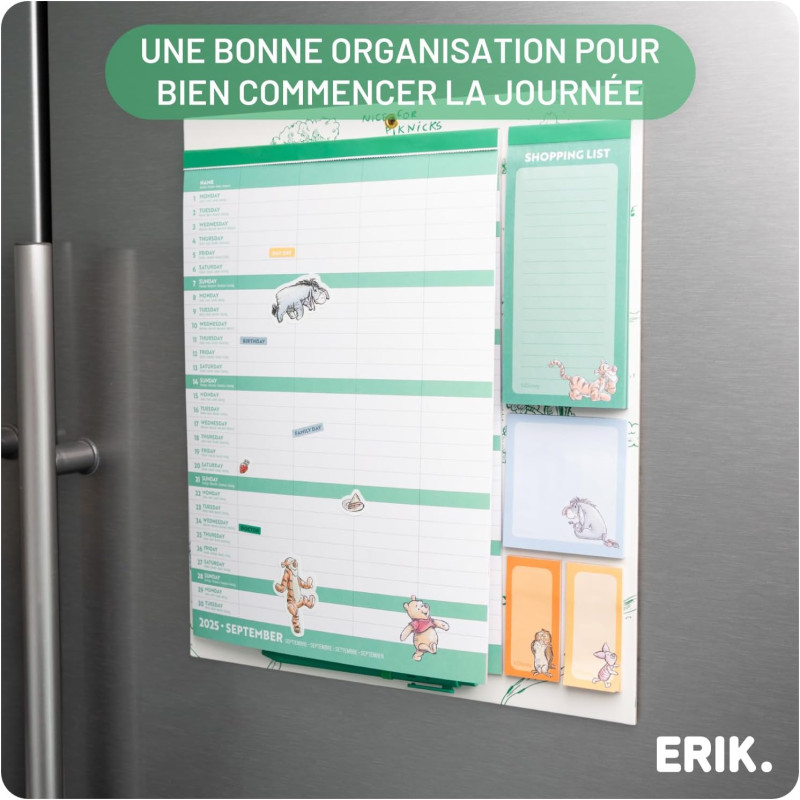 Planner Aimanté Winnie l'Ourson 2025/2026 – Erik Officiel
