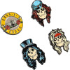 Guns N' Roses - Pack de 4 pins