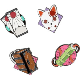 Demon Slayer (Kimetsu no Yaiba) - Pack de 4 pins Nezuko & Tanjiro